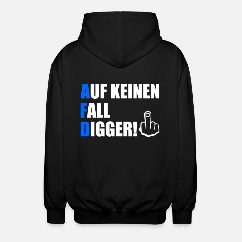 Definitely not digga - Unisex Hooded Jacket - black