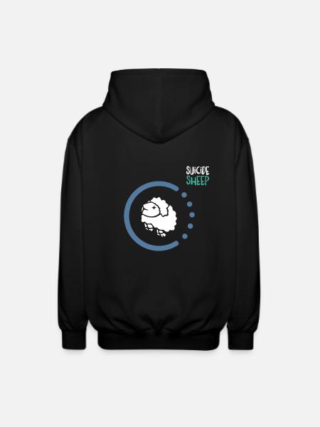 Mr Suicide Sheep - Unisex Hooded Jacket - black