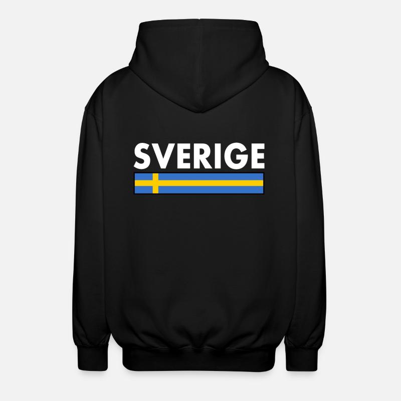 Sverige - Unisex Kapuzenjacke - Schwarz