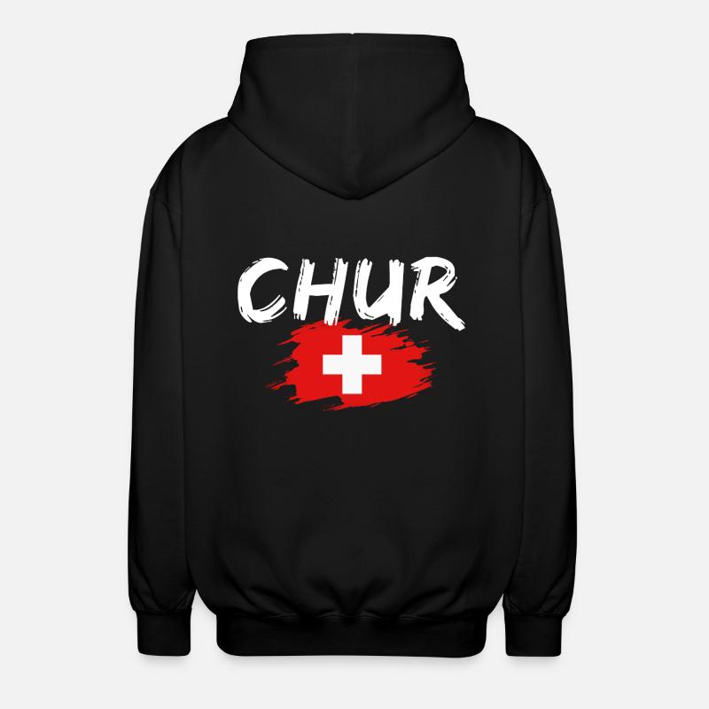 Coire Suisse Drapeau - Veste à capuche unisexe - noir