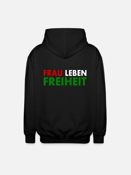 Frau leben freiheit - Unisex Kapuzenjacke - Schwarz