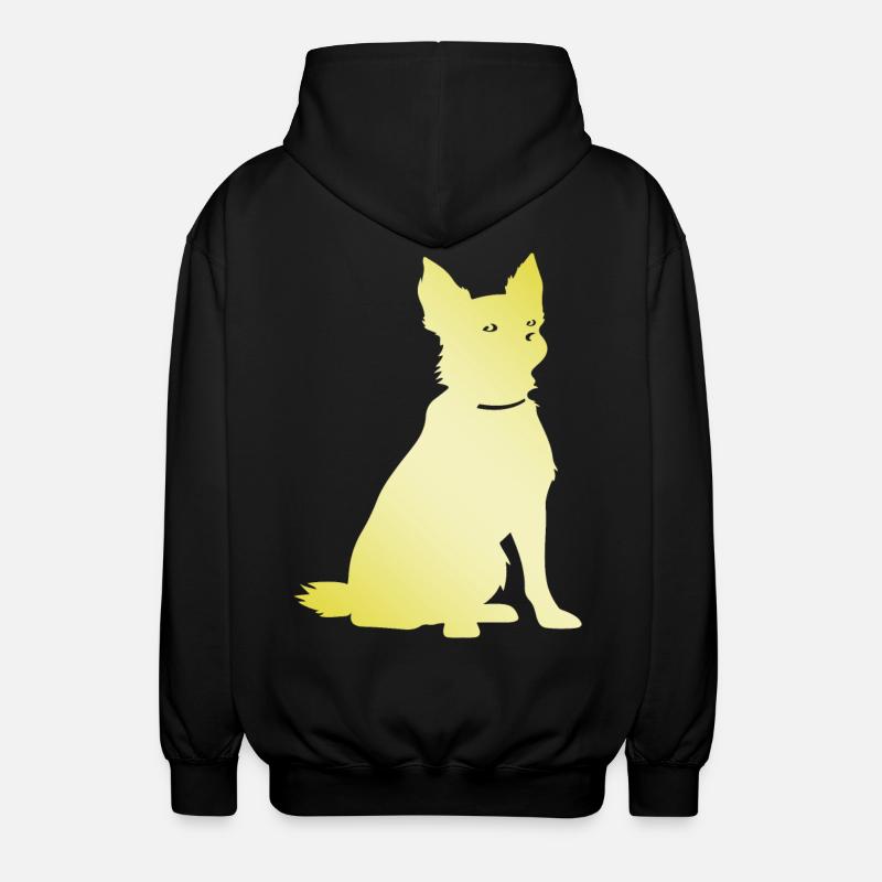 Silhouette de chien chihuahua - Veste à capuche unisexe - noir