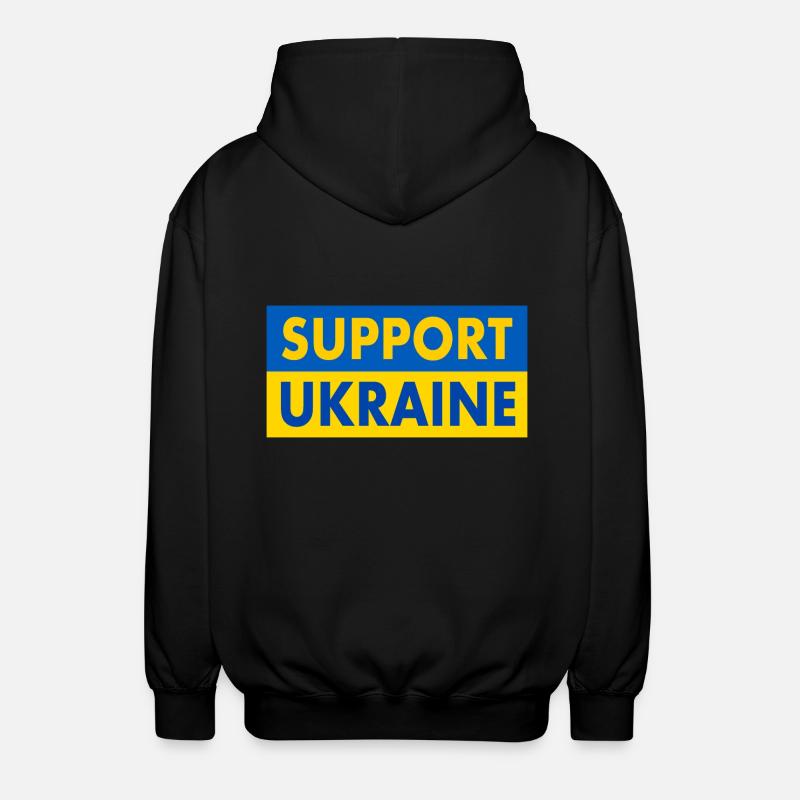Support ukraine - Veste à capuche unisexe - noir
