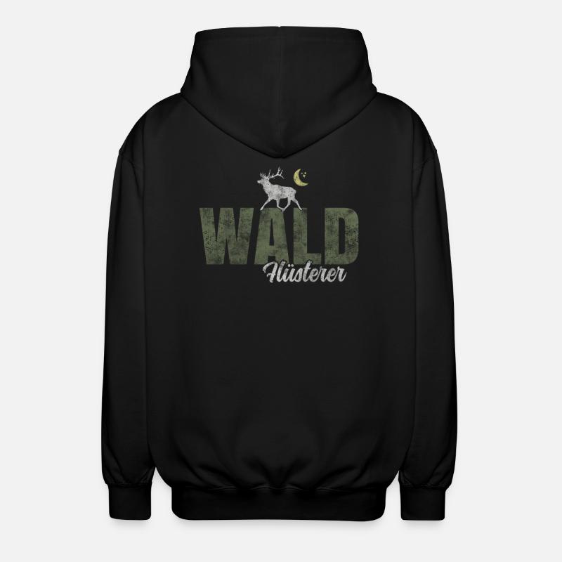 Wald Flüsterer - Unisex Kapuzenjacke - Schwarz