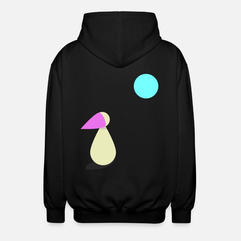 Sehnsucht Mondschein Geschenk - Unisex Kapuzenjacke - Schwarz