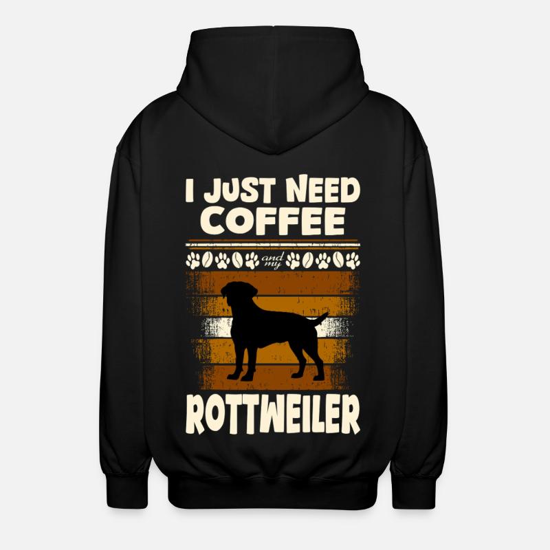 Café Rottweiler - Veste à capuche unisexe - noir