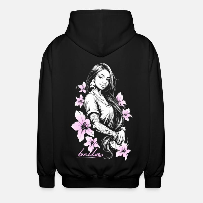 Bella blossom latina chicca - Veste à capuche unisexe - noir