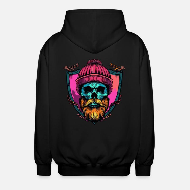 Squelette de bûcheron - Veste à capuche unisexe - noir