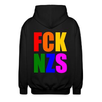Fck nzs - Veste à capuche unisexe - noir - Dos - AI Model Male 185 light (185cm)