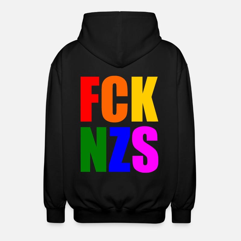 Fck nzs - Unisex Kapuzenjacke - Schwarz