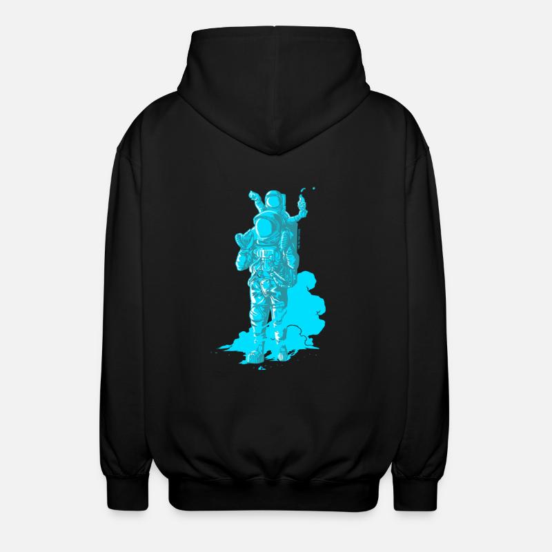 Onwards, Raum Dad! - Unisex Kapuzenjacke - Schwarz