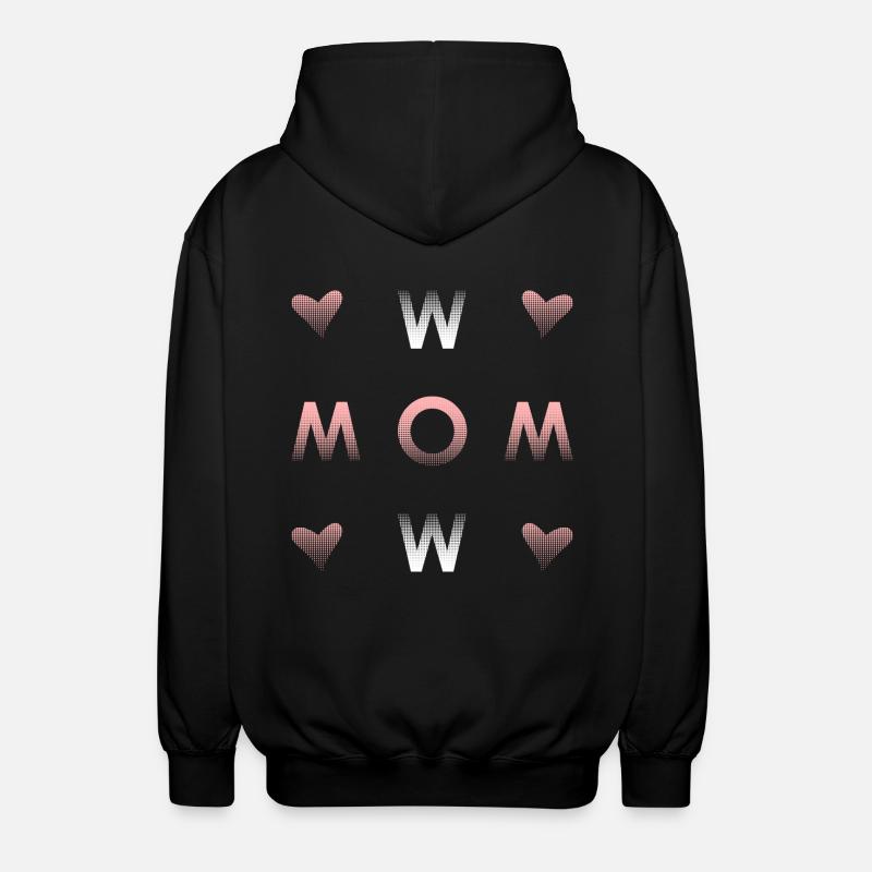 WOW MOM - Unisex Kapuzenjacke - Schwarz