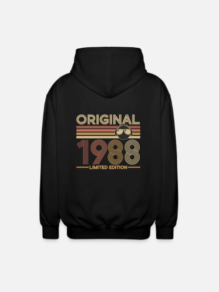 1988 - Unisex Kapuzenjacke - Schwarz