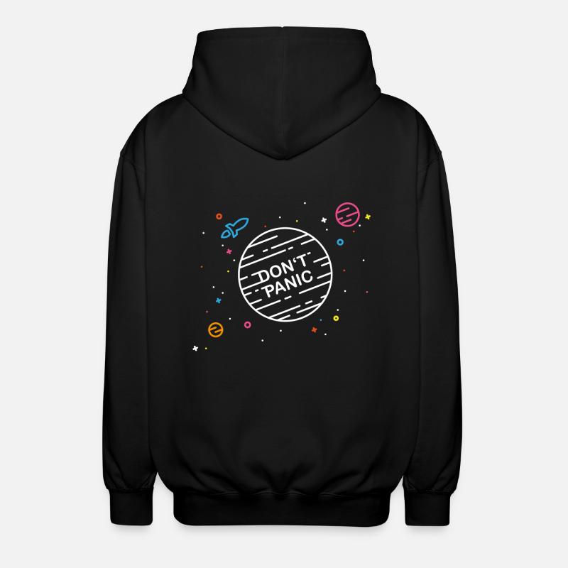 Don't Panic - Unisex Kapuzenjacke - Schwarz