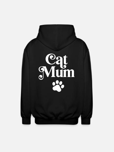 Cat Mum - Unisex Hooded Jacket - black