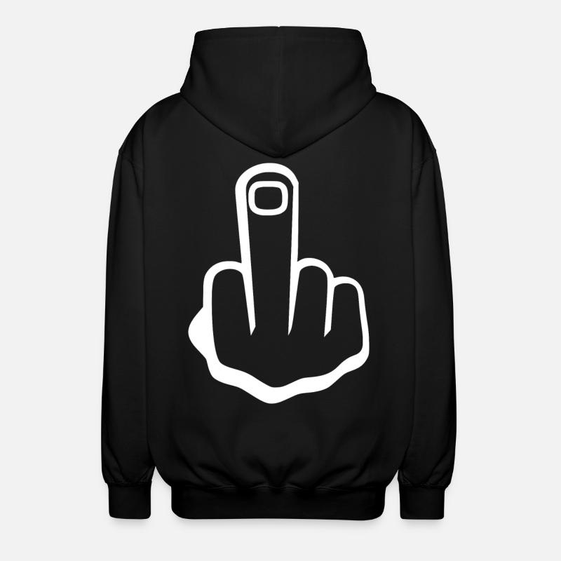 Mittelfinger - Unisex Kapuzenjacke - Schwarz