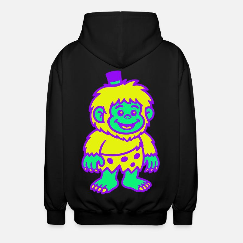 Kerlchen mit Hut - Unisex Kapuzenjacke - Schwarz