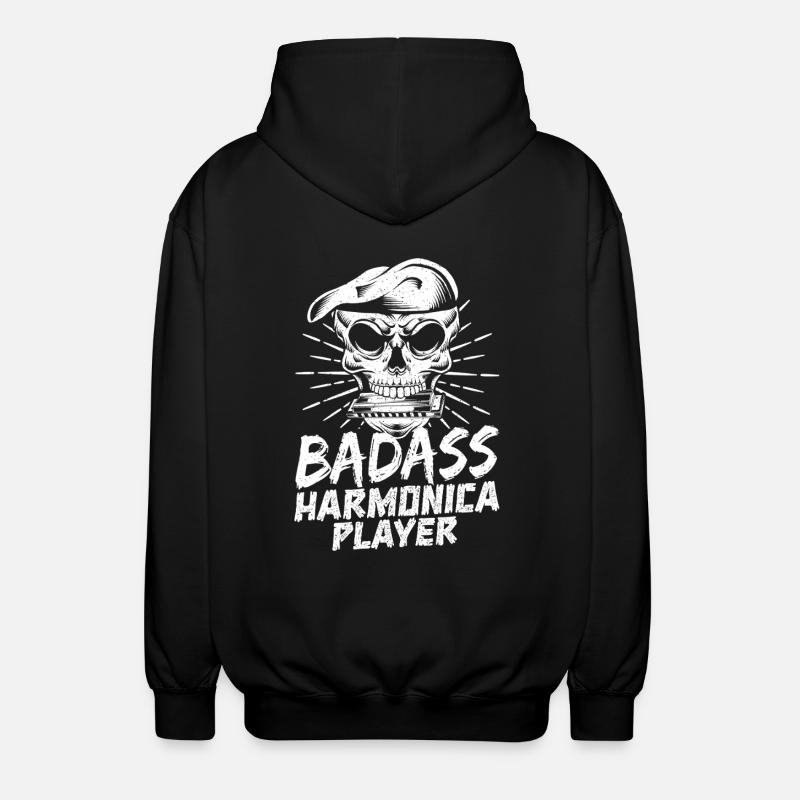 Harmonica Musican Badass Harmonica - Veste à capuche unisexe - noir