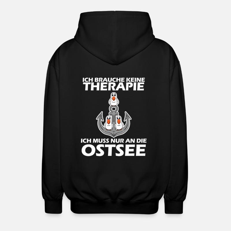 Ostsee Geschenk - Unisex Kapuzenjacke - Schwarz