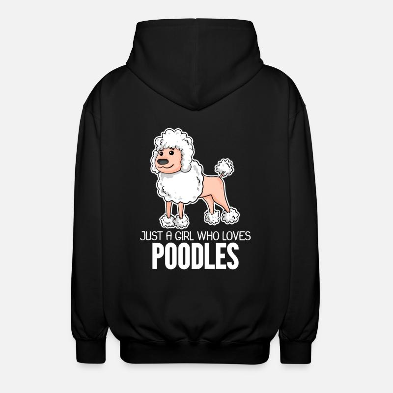 Chien caniche - Veste à capuche unisexe - noir