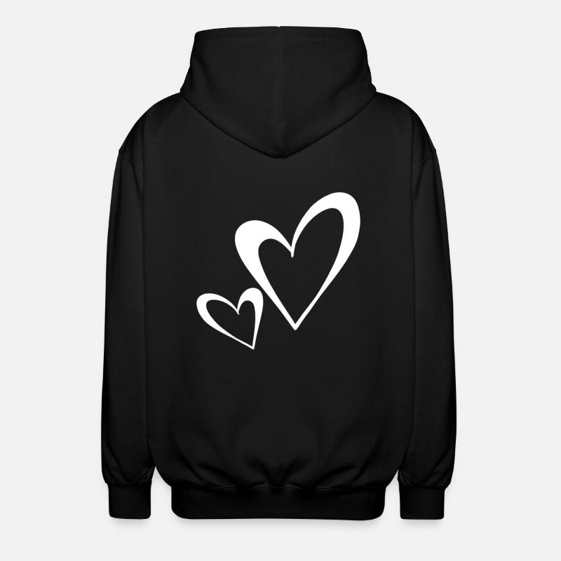 Cœur - Veste à capuche unisexe - noir