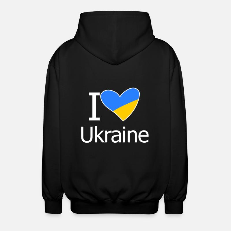 Ukraine - Veste à capuche unisexe - noir