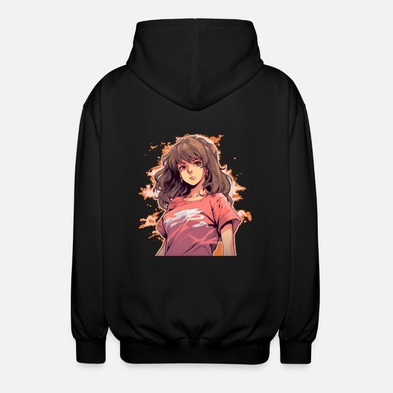 Fille d’anime - Veste à capuche unisexe - noir