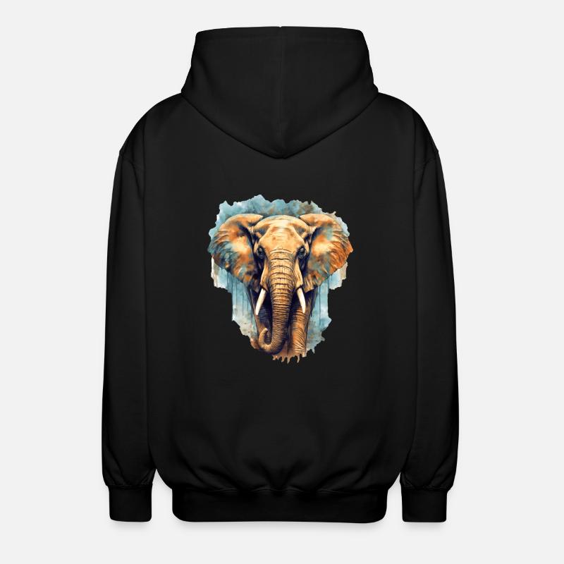 Éléphant - Veste à capuche unisexe - noir