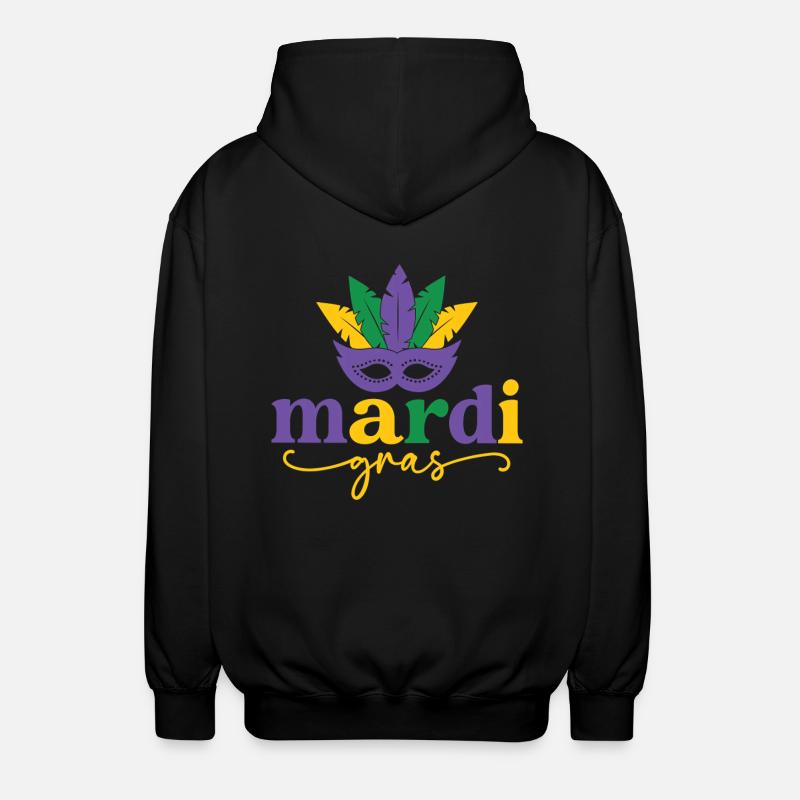 Masque de Mardi Gras - Veste à capuche unisexe - noir