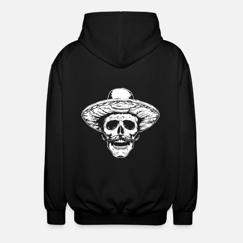 Crâne mexicain - Veste à capuche unisexe - noir
