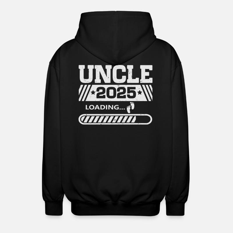 Onkel 2025 loading - Unisex Kapuzenjacke - Schwarz