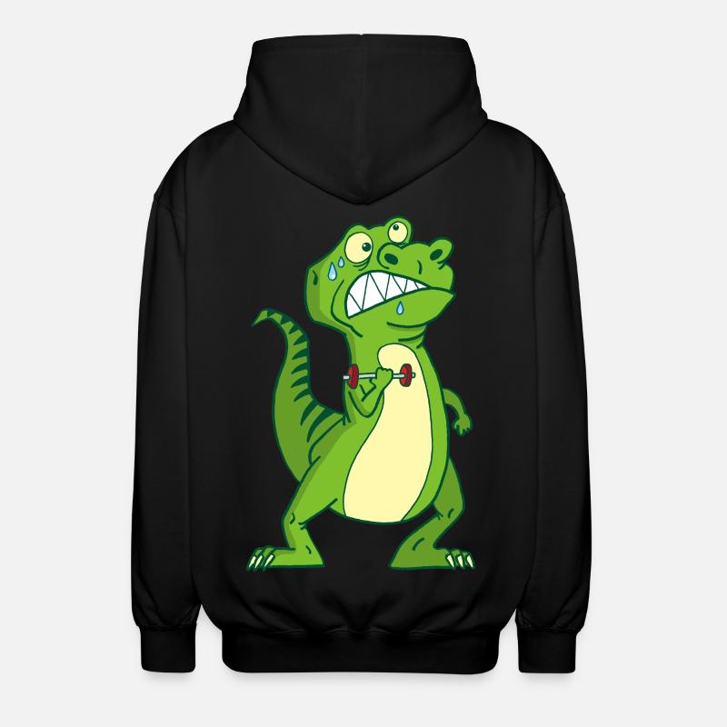 Kräftiger Dinosaurier - Unisex Kapuzenjacke - Schwarz