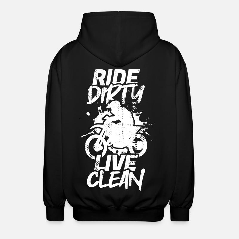 Ride Dirty Live Clean - Veste à capuche unisexe - noir