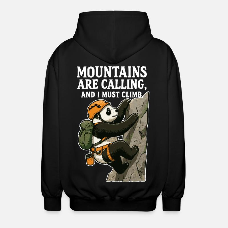 Bloc panda grimpeur drôle - Veste à capuche unisexe - noir