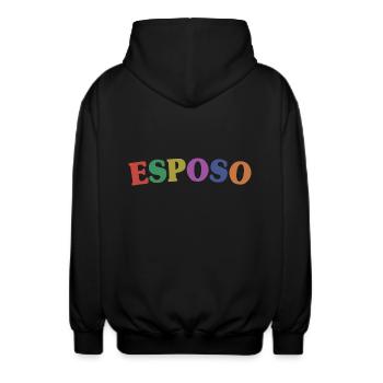 Esposo Husband To Be Groom Married Men Wedding - Unisex Hooded Jacket - black - Back - AI Model Male 185 light (185cm)