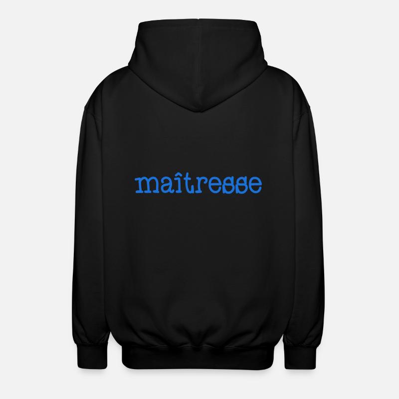 MAÎTRESSE. MERCI. MERCI MAÎTRESSE - Veste à capuche unisexe - noir