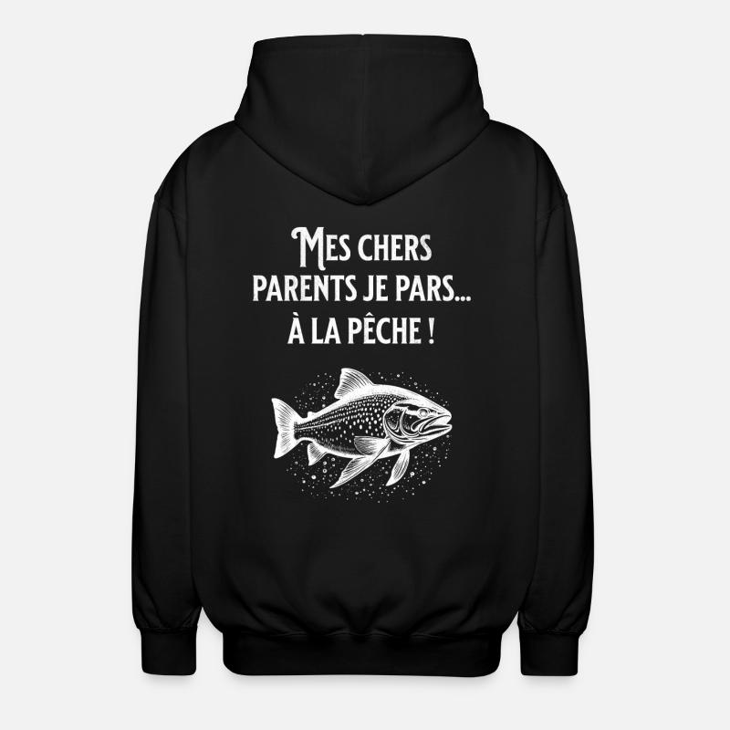 Peach Humor - Unisex Hooded Jacket - black