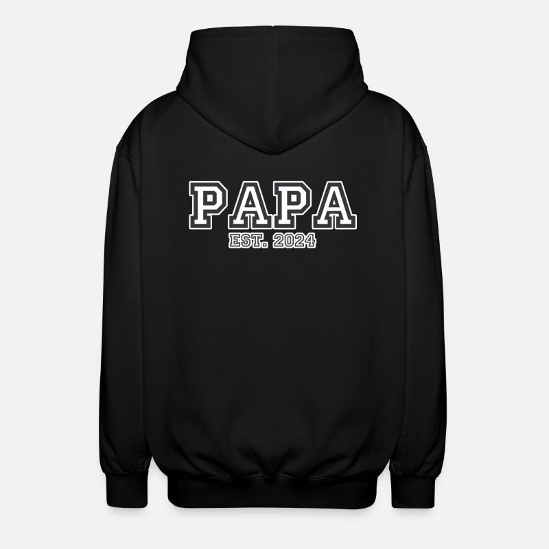 PAPA EST. 2024 - Unisex Kapuzenjacke - Schwarz