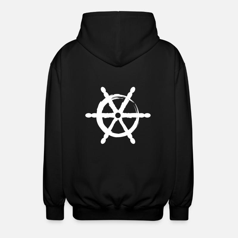 Steering wheel brush - Unisex Hooded Jacket - black