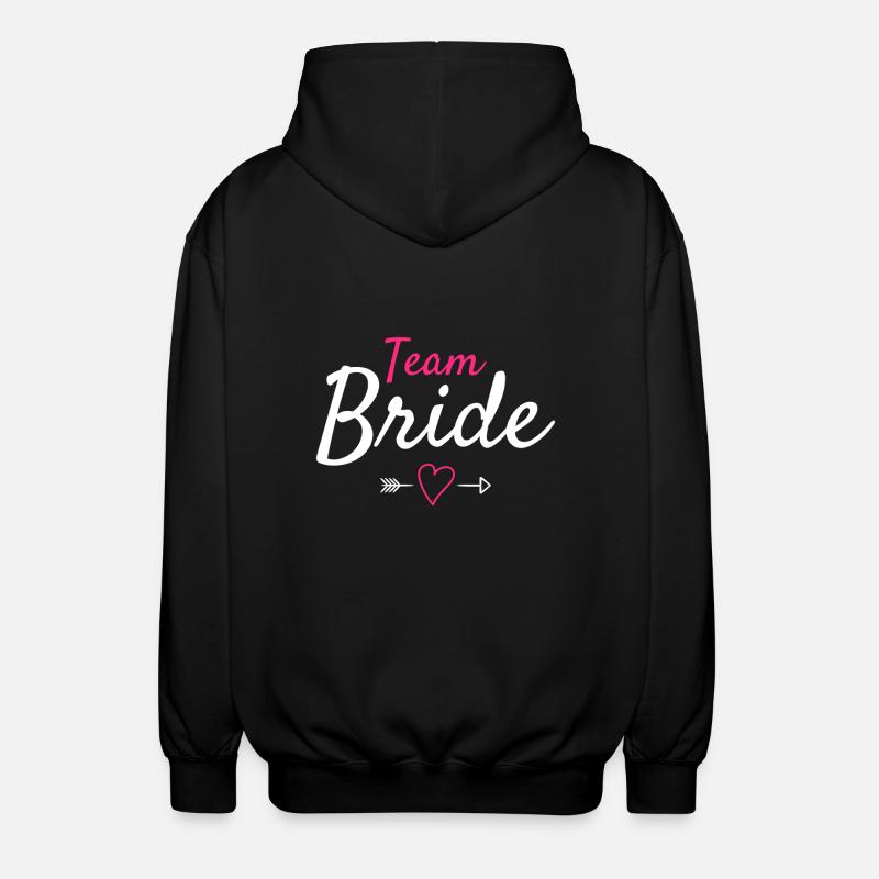 Team Braut - Unisex Kapuzenjacke - Schwarz