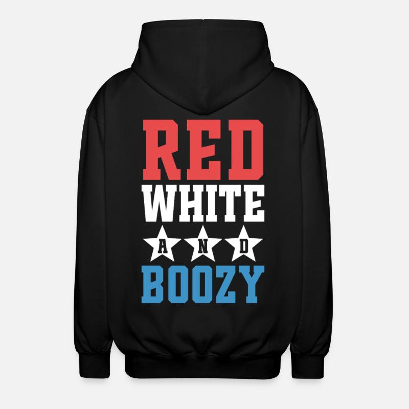 Rouge, Blanc et Alcoolisé - Veste à capuche unisexe - noir