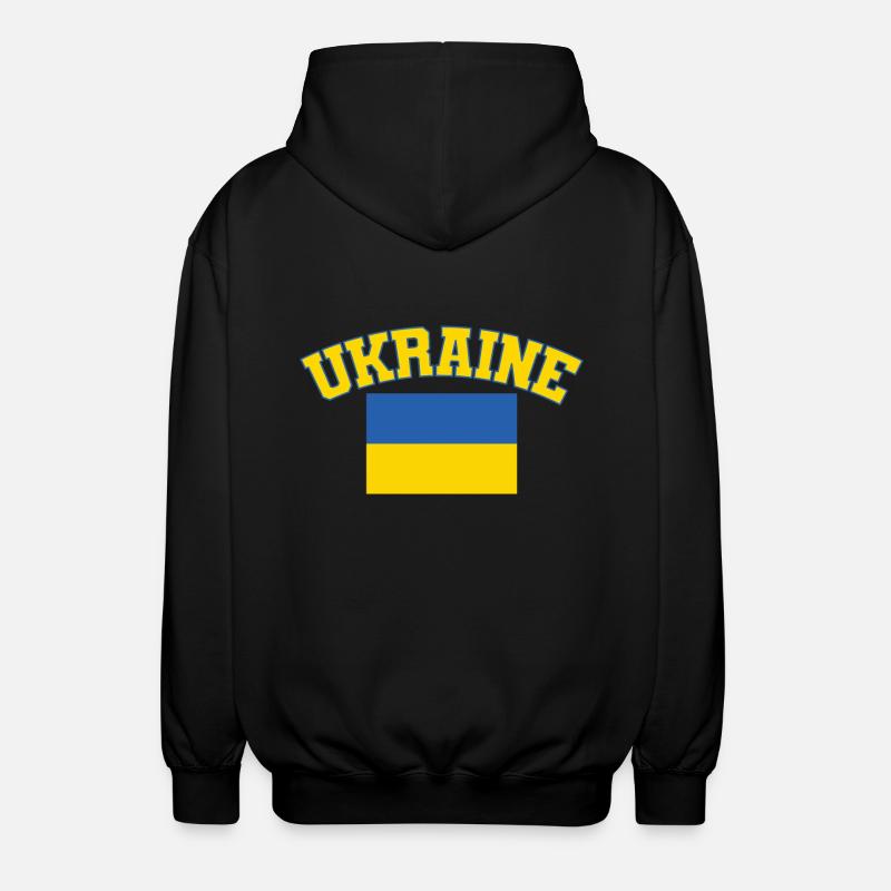 Drapeau de l’Ukraine, Ukraine - Veste à capuche unisexe - noir
