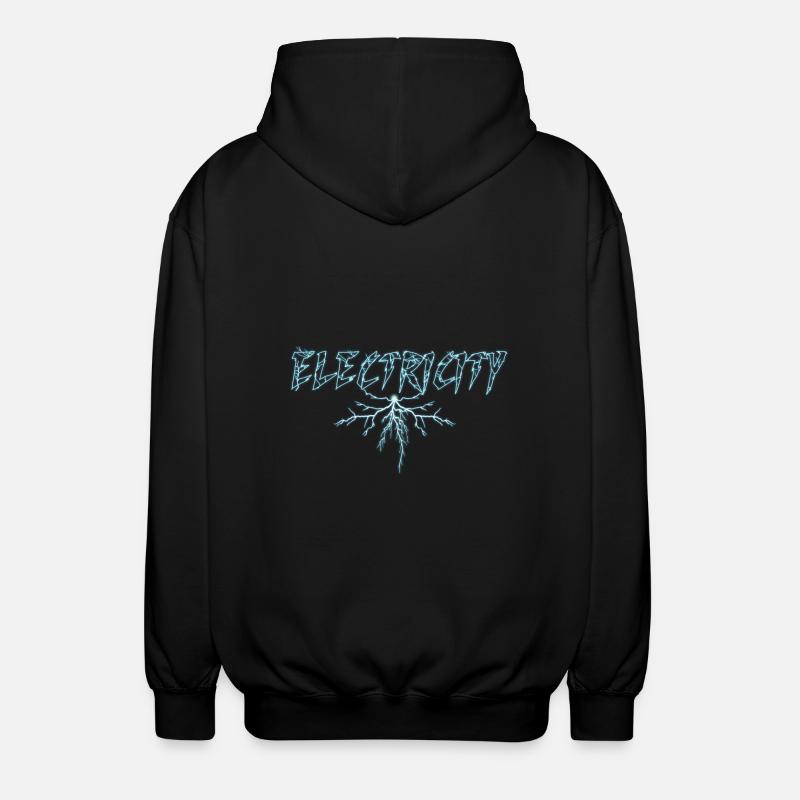 Electricité Electricité Electricité Flash flash - Veste à capuche unisexe - noir