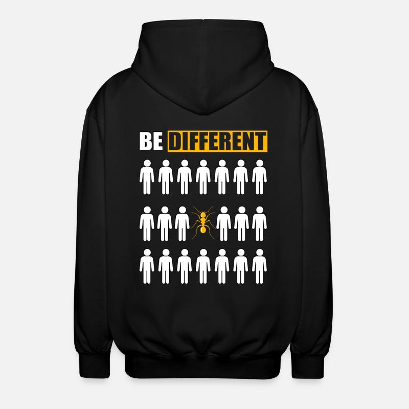 Be Different Ameise - Unisex Kapuzenjacke - Schwarz