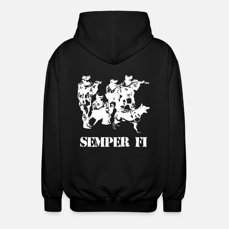 Semper Fi - Unisex Kapuzenjacke - Schwarz