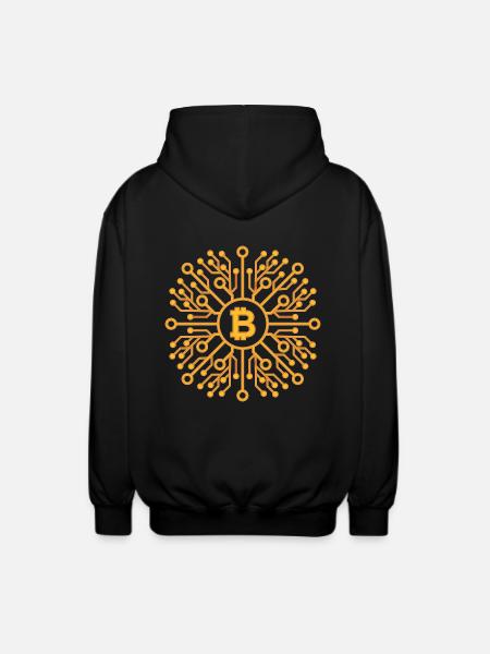 Bitcoin - Unisex Hooded Jacket - black