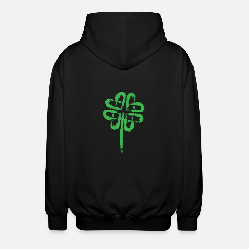 Symbole de trèfle Symboles celtiques - Veste à capuche unisexe - noir