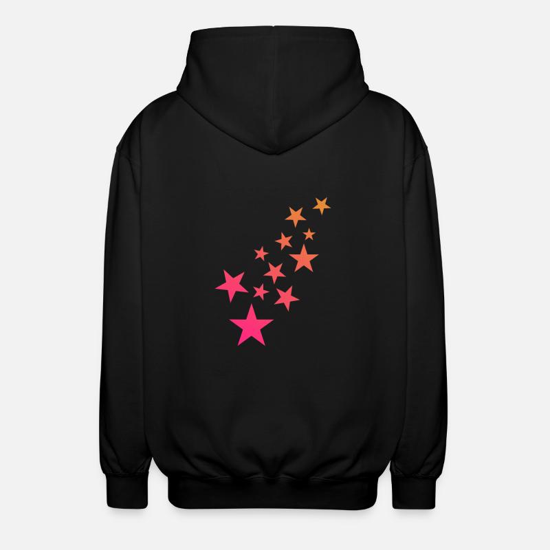 Stern Sternchen Muster Dekoration - Unisex Kapuzenjacke - Schwarz