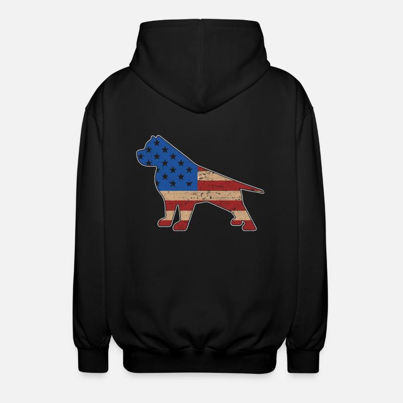 Pitbull États-Unis - Veste à capuche unisexe - noir