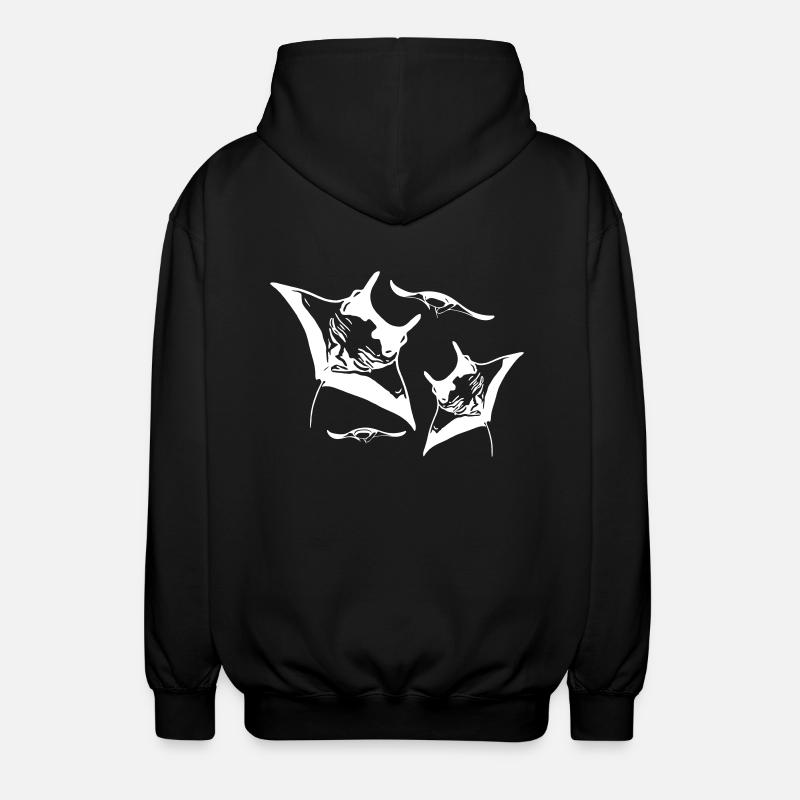 Manta Schwarm - Unisex Kapuzenjacke - Schwarz